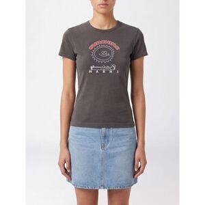Marni Women Marni Slim Fit Cotton T-Shirt With Contrasting Logo Print